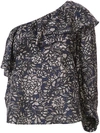 APIECE APART one shoulder printed blouse,BERGAMOT12142605