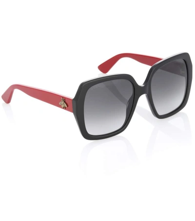 Shop Gucci Oversized Square-frame Sunglasses In Black