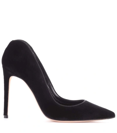 Shop Alexander Mcqueen Velvet Pumps In Black