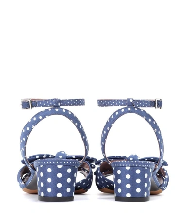 Shop Tabitha Simmons Eloy Polka Sandals In Eavy-white Polka Dots