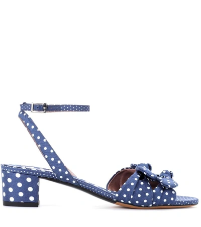 Shop Tabitha Simmons Eloy Polka Sandals In Eavy-white Polka Dots