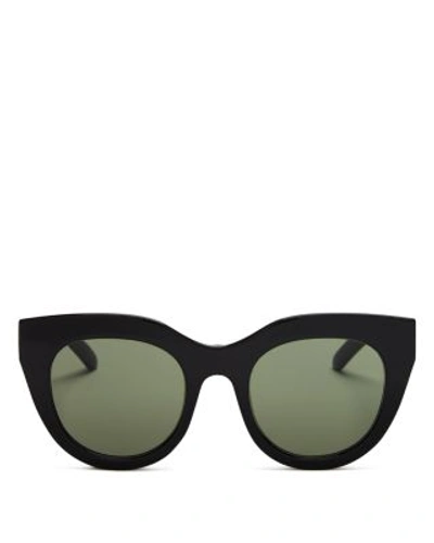 Shop Le Specs Women's Air Heart Cat Eye Sunglasses, 51mm In Black/gold/khaki Solid