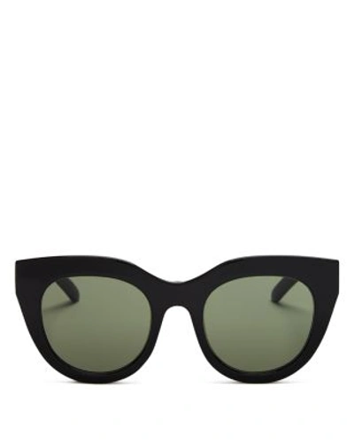 Le Specs Air Heart Cat-eye Acetate And Gold-tone Sunglasses In Black