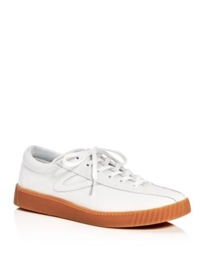 Shop Tretorn Women's Nylite 2 Plus Lace Up Sneakers In White/honey