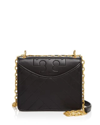 Tory Burch Alexa Convertible Leather Shoulder Bag In Black/gold