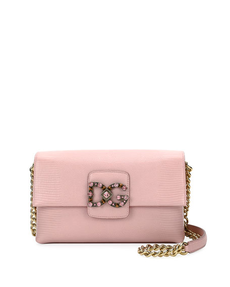 Dolce & Gabbana Dg Millennials Embossed Shoulder Bag In Pink | ModeSens