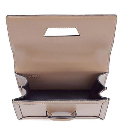 Shop Loewe Barcelona Small Leather Shoulder Bag In Mink Colour