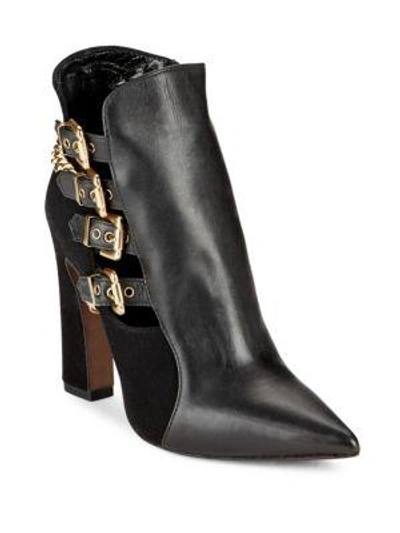 Chiara Ferragni Exotic Ankle Boots In Black
