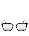 Saint Laurent Men's Classic Mirrored Square Sunglasses, 52mm In Black