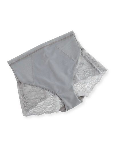 Spanx Lace-inset High-waist Briefs, Gray