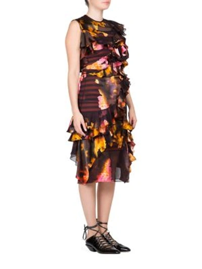 Shop Givenchy Cloud Silk Dress In Multicolor