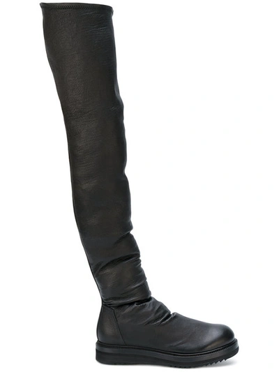 Rick Owens Black Creeper Over-the-knee Boots