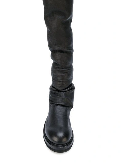 Shop Rick Owens Stocking Creeper Boots - Black
