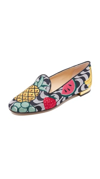 Shop Charlotte Olympia Fruit Salad Slippers In Multi
