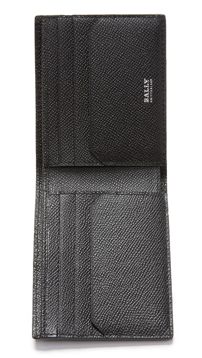Shop Bally Tevye Stripe Leather Wallet In Black