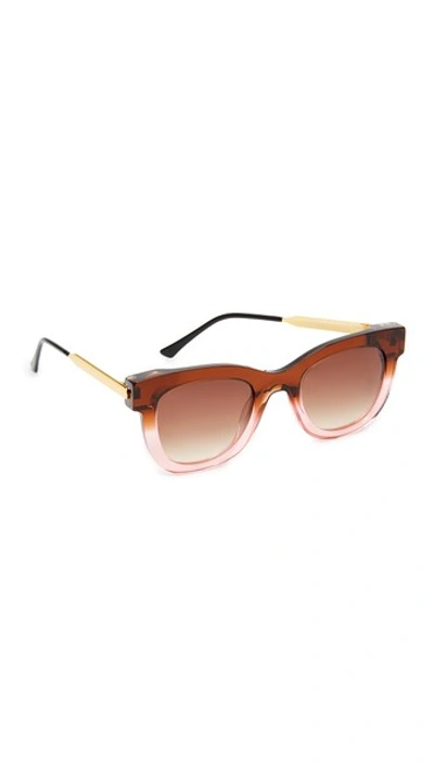 Thierry Lasry Sexxxy Sunglasses In Amber Pink/brown