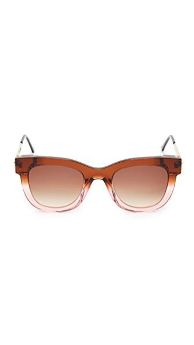 Shop Thierry Lasry Sexxxy Sunglasses In Amber Pink/brown