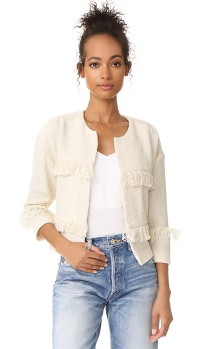 Shop Joie Jacoba Jacket In Porcelain