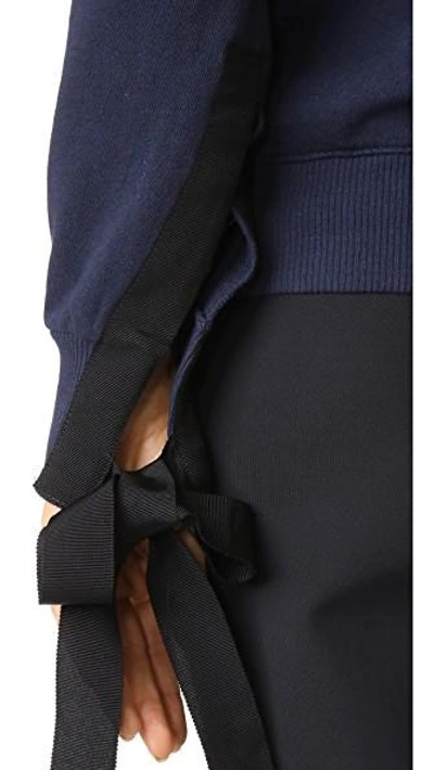 Shop Clu Tie Detailed Pullover In Navy