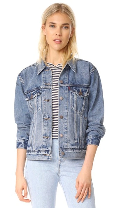 Levi's Ex Boyfriend Trucker Jacket In Favorite Blues