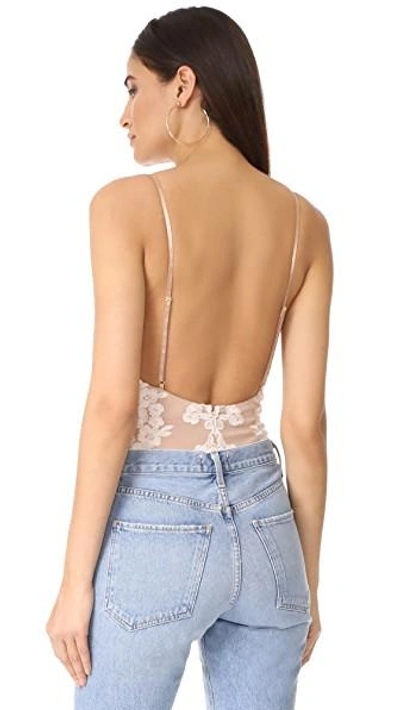 Shop For Love & Lemons Temecula Bodysuit In Ivory