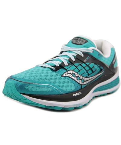 Saucony Triumph Iso 2   Round Toe Synthetic  Running Shoe' In Green