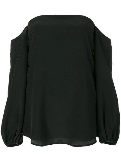 Shop Theory Cold Shoulder Blouse In Black