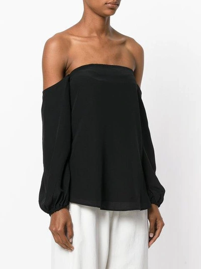 Shop Theory Cold Shoulder Blouse In Black