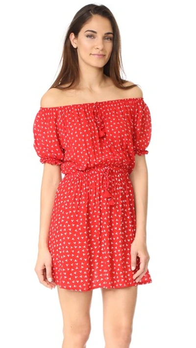 Faithfull The Brand Jardim Dress In Rosario Print - Red