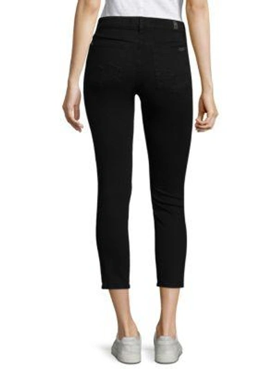 Shop 7 For All Mankind Kimmie Cropped Pants In Bair Black