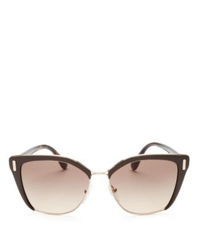 Shop Prada Women's Cat Eye Sunglasses, 55mm In Brown/beige Gradient