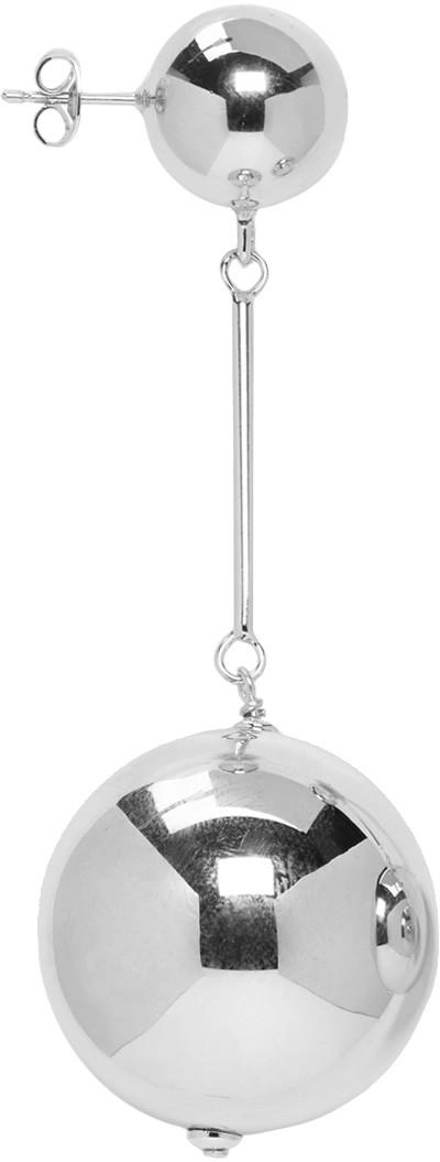 Shop Jw Anderson Silver Sphere Drop Earrings In 920 Silver