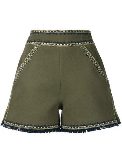 Shop Talitha Tailored Shorts In Green