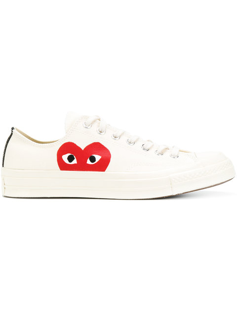 Comme Des Garcons Play X Converse Chuck Taylor Low Top Sneaker In Neutrals Modesens