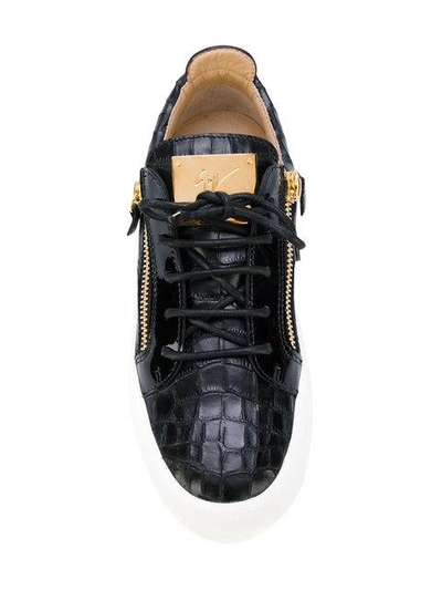 Shop Giuseppe Zanotti Frankie Sneakers In Black