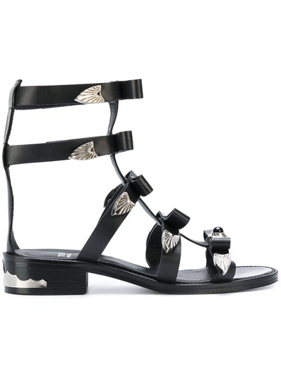 Shop Toga Bow-embellished Gladiator Sandals