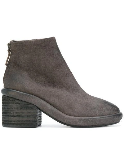 Shop Marsèll Mid Heel Ankle Boots In Grey