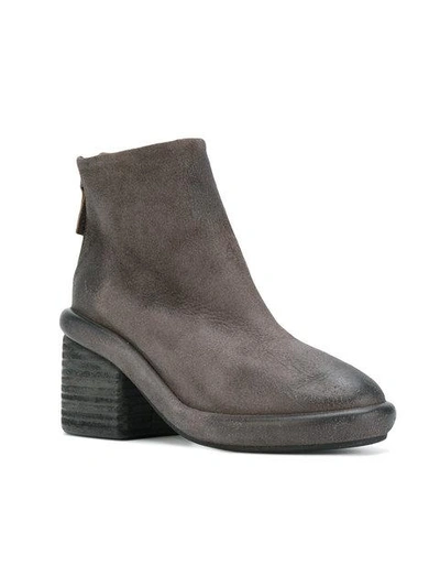 Shop Marsèll Mid Heel Ankle Boots In Grey