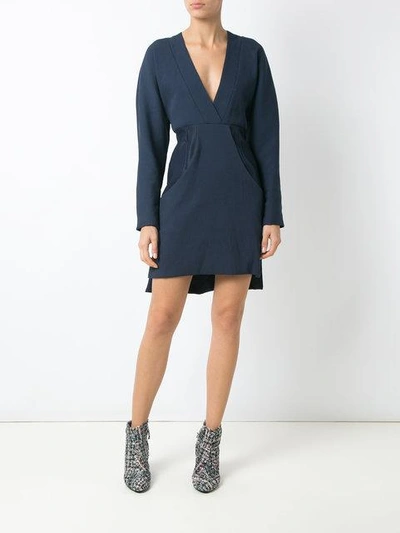 Shop Olympiah Long Sleeves Dress - Blue