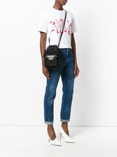 Shop Stella Mccartney Mini Falabella Go Backpack In Black