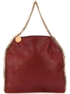 Stella Mccartney Falabella Faux-leather Tote Bag In Red