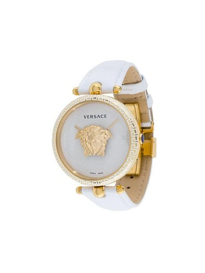 Shop Versace 'palazzo Empire' Armbanduhr In White