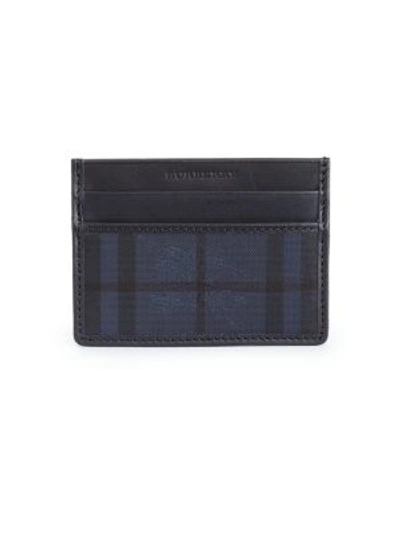 Shop Burberry Sandon Horseferry Check Card Case In Blue