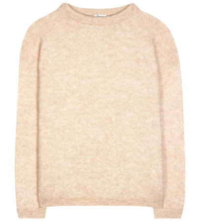 Shop Acne Studios Dramatic Mohair-blend Sweater In Beige