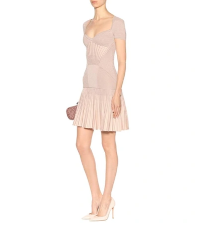 Shop Alexander Mcqueen Wool-blend Dress In Pink