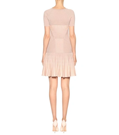 Shop Alexander Mcqueen Wool-blend Dress In Pink