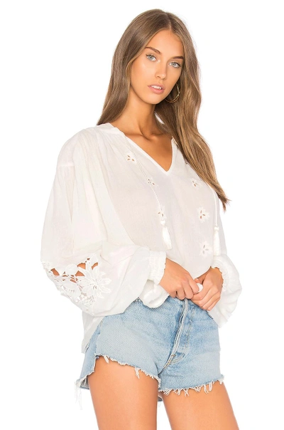 Shop Free People Tropical Summer Hooded Top In White