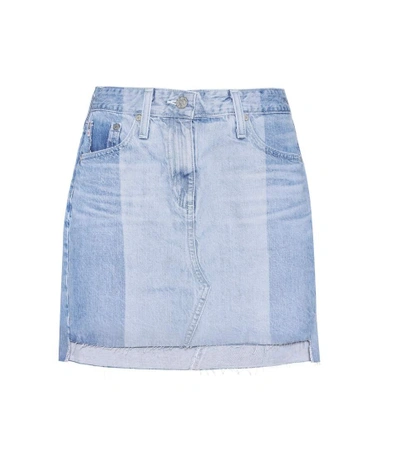 Shop Ag The Sandy Denim Miniskirt In Blue