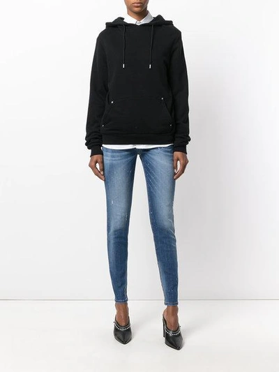 Dsquared2 Medium-waisted Twiggy Jeans In Blue