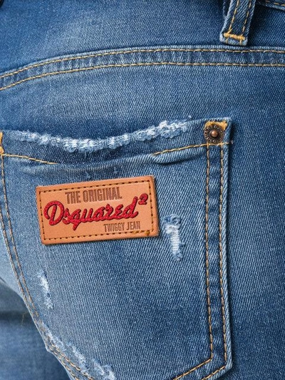 Dsquared2 Medium-waisted Twiggy Jeans In Blue